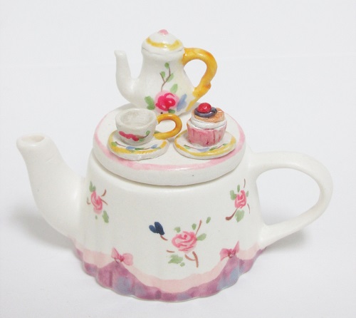 MINDF0007 Mini Teapot - Hand Painted & Hand Crafted<br>Made in Thailand<br>(Click on picture for FULL DETAILS)<BR>